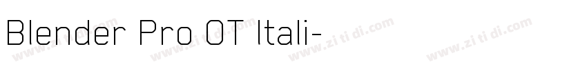 Blender Pro OT ltali字体转换